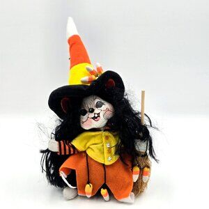 Annalee Candy Corn Witch Mouse Doll Halloween 2009 Retired Read